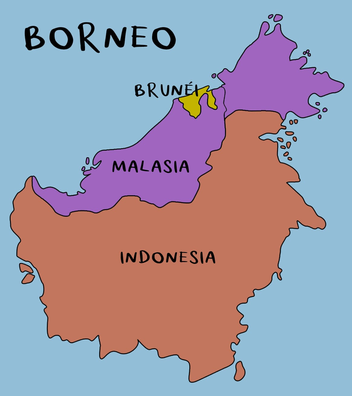 Mapa de Borneo