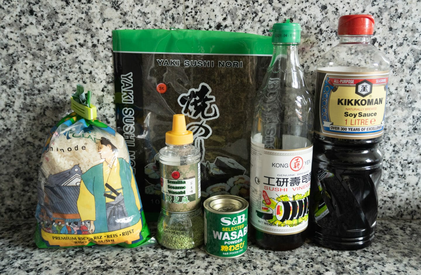 Ingredientes para preparar sushi